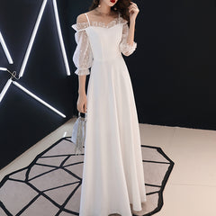Ladies Off Shoulder Strap Long Banquet Evening Dress Party Dress
