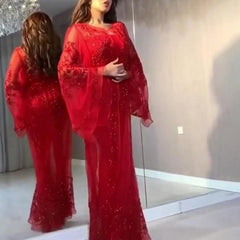 European and American women's sequins big sexy long skirt shawl banquet evening dress