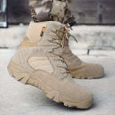 New outdoor military boots comfortable hiking shoes large size men's shoes men's round head breathable -top desert tactical boots combat boots hik