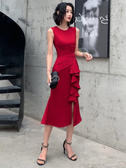 Toast dress bride summer wedding engagement dress female fishtail dress back to the door can usually wear mid-length