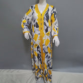 Abaya Dubai Turkey Muslim Long Sleeve Dress Loose Caftan Islamic Clothing For Women African Print Boho Dresses Vestidos Mujer