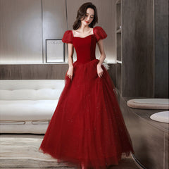Toast dress bride 2022 new at large autumn long red bridesmaid dress engagement wedding dress skirt female