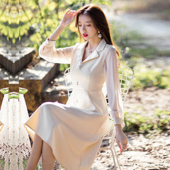 Spring women's 2021 new 13 line dress INS style small fragrance style single elegant skirt