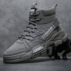 Men's shoes jacket lace-up men's boots autumn comfortable breathable boots 2023 fashion military boots men's platform boots