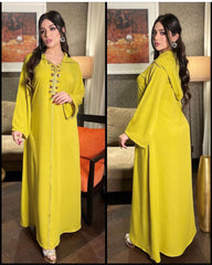 Robe diamond-studded ribbon dress abaya women's clothing ethnic