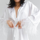 Women Silk Satin Short Night Robe Solid Kimono Robe Fashion Bath Robe Sexy Bathrobe Peignoir Femme Wedding Bride Bridesmaid Robe