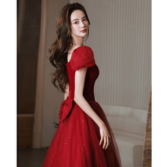 Toast dress bride 2022 new at large autumn long red bridesmaid dress engagement wedding dress skirt female