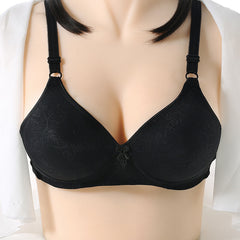 Ladies Push Up Bra Cotton Soft and Comfortable Thin Mould Cup Breast Enhancement Underwear