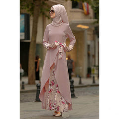 Women's Middle East Explosive Muslim Clothes National Style Retro Long-sleeved Dress