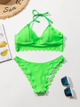 Two-piece swimsuit laser cutting flower swimsuit European and American fashion bikini
