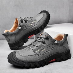 Autumn new outdoor hiking shoes casual shoes sports trekking men's shoes leather toe shoes