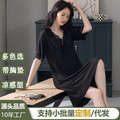 فستان صيفي جديد للسيدات لعام 2023 فستان صيفي رائع من الحرير الجليدي تنورة كبيرة