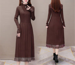 فساتين جديدة لخريف وشتاء 2022 بطول الركبة للسيدات