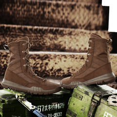 Outdoor hiking, motorcycle, men's shoes, locomotive, assault shoes, military boots, special forces, field long, combat boots, desert
