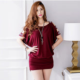 فستان نسائي أنيق مثير بدون شودر بأكمام قصيرة فستان ضيق ضيق من فيستدوس للسيدات فستان حفلات صغير فضفاض