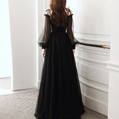 Ladies One Shoulder Long Long Sleeve Black Party Dress Fashion Party Dress