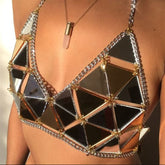 New fashion nightclub acrylic paillette triangle stitching bikini