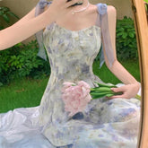 فستان نسائي صيفي 2023 شحن مجاني أنيق ومثير وحفلات بوهو ريترو رسمية وأعياد ميلاد طويلة فاخرة كورية مزهرة