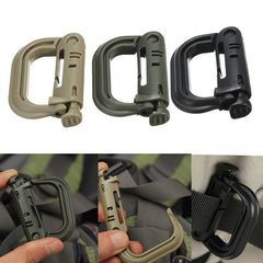 Connecting Lattice Hook Buckle D-Ring Buckle Molle Webbing Backpack Buckle Hasp Lock Steel Lock Camp Hiking Mountaineering Outdoor