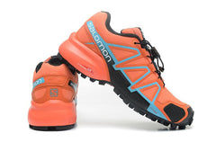 برتقالي أسود أزرق سالومون في الهواء الطلق عادية ريترو سبيد كروس 4 محبوك سطح المشي لمسافات طويلة أحذية رياضية المرأة أحذية المشي لمسافات طويلة 36-42