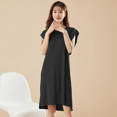 بيجامة نسائية صيفية جديدة من القطن والحرير الجليدي لعام 2023 فستان نوم مشروط يمكن ارتداؤه خارج الصيف لمنع تفتيح ملابس النوم النسائية