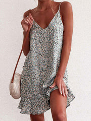 فساتين الصيف بوهو الأزهار النسائية عارية الذراعين السباغيتي حزام فساتين الشاطئ مثير بوهو الأزهار فساتين الحفلات القصيرة النساء