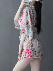 Sexy Ladies Lingerie Printed Women's Nightgown Home Pajamas