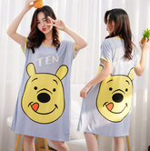 Large size skirt, female fitting short sleeved summer pajamas, female home wear, cultural dress, casual pajamas