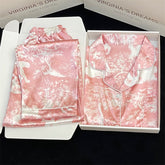 Summer women's comfortable silk long-sleeved pajamas home clothes thin suit