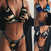 Slim sexy camouflage bikini European and American beach bikini set