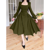 Elegant Party Dresses 2023 Women's Spring Puff Sleeve Prom Casual Long Dresses Korean Fashion Women's Evening Dresses