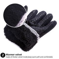 Kyncilor Cold Winter Hiking Bicycle Gloves ciclismo Thicker Anti Slip Fleece Wind stop Touch Screen Warm Cycling Gloves
