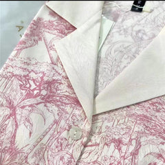 Pajamas women's autumn new long-sleeved cardigan ice and snow silk same style suit ice silk home service