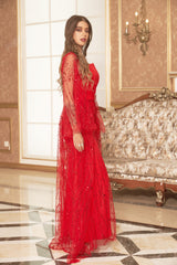 Elegant sequined strapless dress