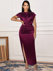 Mulheres do خمر فيستدو لونغو أنيقة بورغونها فندا ألتا بيسكوسو دوبراس ماكسي الجلباب أنيقة فيمينينو فيستيدوس دي فيراو بارا فيستا أنيفيرساريو جانت