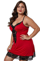 women's lace deep v suspender nightdress plus size fat woman short skirt