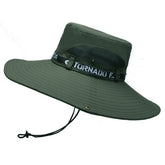High Quality Summer Bucket Hat For Men Outdoor Fishing Hiking Mesh Breathable Anti-UV Sun Cap Big Brim Adjustable Women's Hat