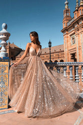 Hot Sale spot goods New Style urban fashion dress women's temperament dream simple V-neck suspender banquet dress dress dress