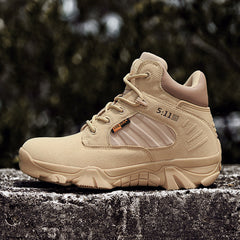 Military High-top Men's Desert Boots Outdoor Combat Boots Ankle Shoes Tactical Boots for Men Casual Hiking Shoes