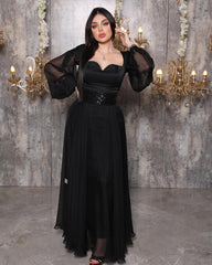 elegant chiffon waist dress