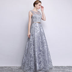 Ladies Double Shoulder Lace Ribbon Belt Party Evening Dress Fashion Stage Dress