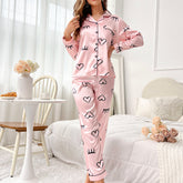 Women's fashion short-sleeved trousers loungewear can be worn outside silk pajamas set