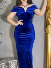 Sweet blue velvet suspender dress