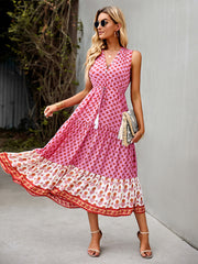 فستان صيفي نسائي فساتين ماكسي بطبعة زهور فستان طويل للشاطئ بوهيمي هيبي ملابس نسائية 2022