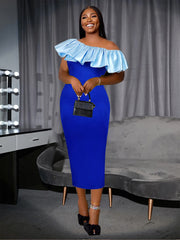 Women Dress Off Shoulder Party Bodycon Shiny Patchwork Tulle Sexy Sheath Evening Birthday Celebrity Runway Night Out Robes Gowns