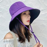 Women's Wide brim sun Visor Visor Foldable hat spring and summer 50+ Protection Travel Hiking Fishing hat ww