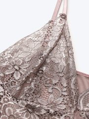 Sexy women's pajamas deep v lace suspenders nightdress eyelashes lace sexy girl pajamas home skirt