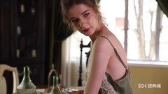 Velvet lace suspenders back sexy pajamas home clothes simulation ice silk nightdress women's nightgown