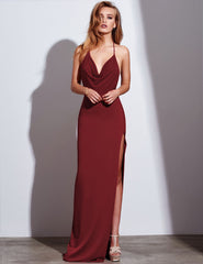 Dress dress European and American sexy temperament women's sling backless dress