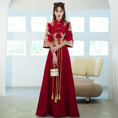 Best-selling new toast clothing bride summer wedding engagement dress Chinese style Xiuhe clothing red long toast clothing